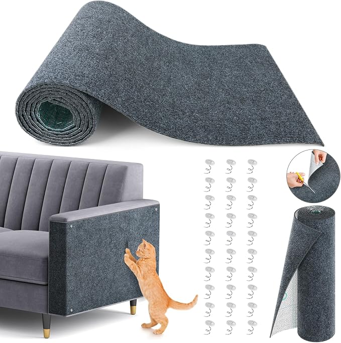 Cat Scratch Couch Furniture Protector, 78.7in x 15.8in Self-Adhesive Cat by Unknown