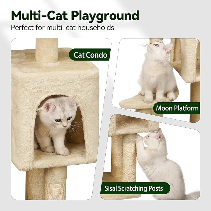 43-Inch Cat Tree, Cute Cloud Cat Tree - Image 5
