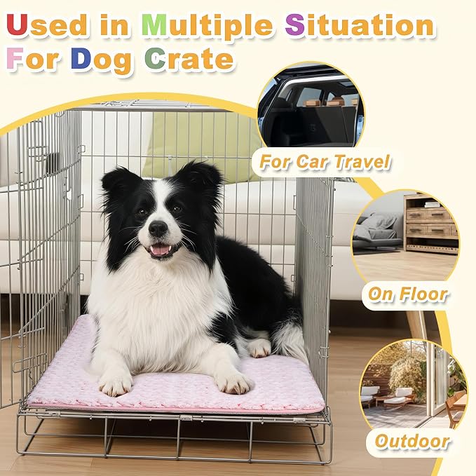 Small Dog Bed for Crate High Resilience Foam Crate Pad Mat for Medium Dogs - Image 4