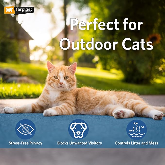 Ferplast Cosmic Outdoor Cat Litter Box – Waterproof Dog-Proof Cat Toilet - Image 2