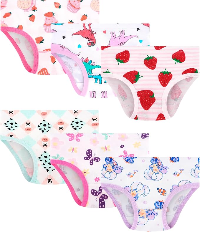 Girls and Toddlers 100% Cotton Underwear Tagless Soft Panties Size 2-3T by JAHSIYI