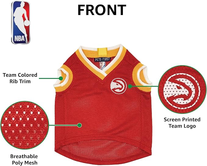 Pets First NBA Atlanta Hawks Dog Jersey, Small- Tank Top Basketball Pet Jersey - Image 4