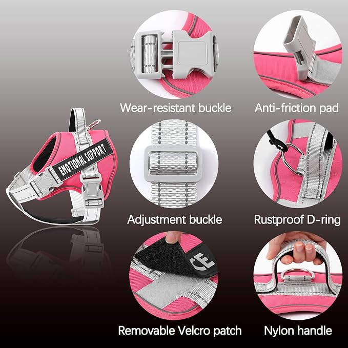 voopet Emotional Support Dog Harness, Professional Service Dog Vest Harness - Image 2