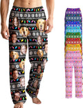 Custom Pajama Pants for Women Men, Personalized 67 Name Photo PJ Family Six by Artsadd