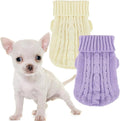 2 Pack Dog Sweaters for Small Dogs, Chihuahua Yorkie Sweater, Puppy Clothes by Kallfirscutie