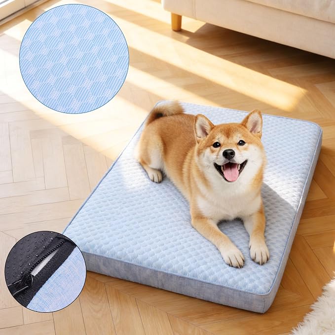 Cooling Dog Beds for Dogs, Orthopedic Memory Foam Dog Bed，Washable Pet Beds for - Image 5