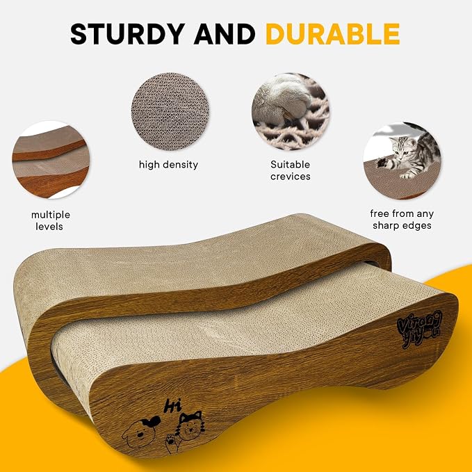 Cat Scratcher, 2 in 1 Cat Scratching Board, Cat Cardboard, Scratch Lounger - Image 2
