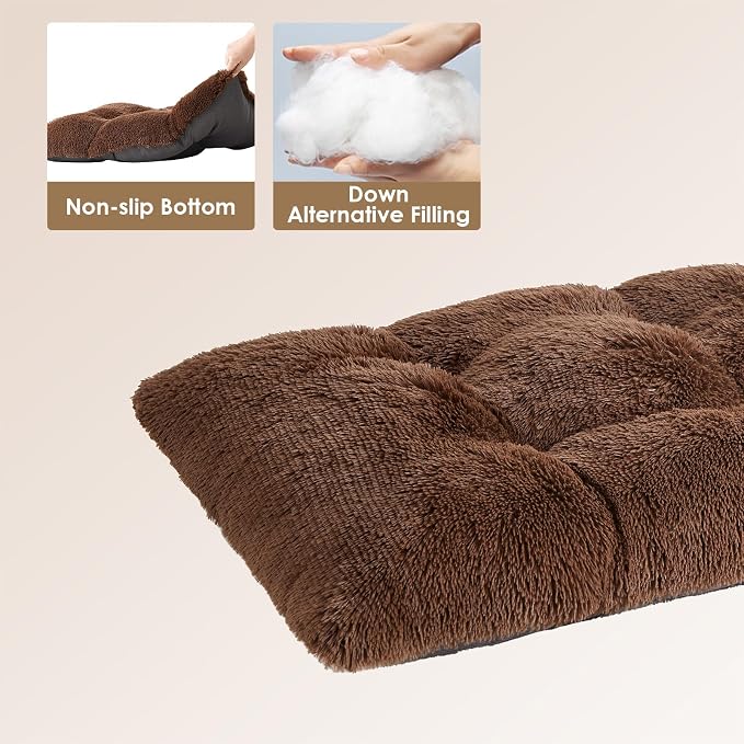 EHEYCIGA Fluffy XXL Dog Crate Pad, Plush Faux Fur Crate Bed - Image 3