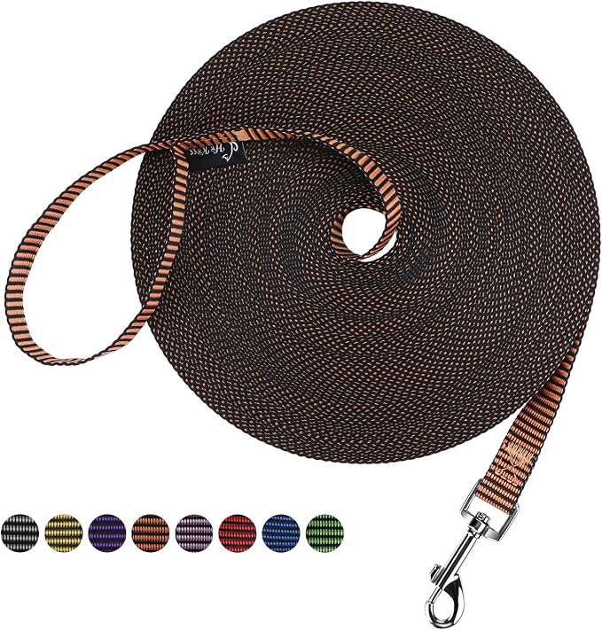 Hi Kiss Dog/Puppy Obedience Recall Training Agility Lead - 15ft 20ft 30ft 50ft by Hi+Kiss