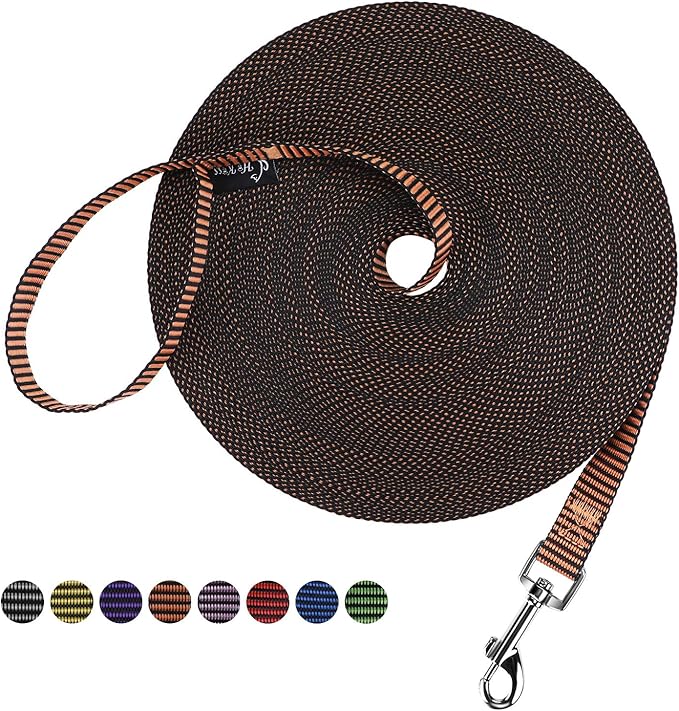 Hi Kiss Dog/Puppy Obedience Recall Training Agility Lead - 15ft 20ft 30ft 50ft by Hi+Kiss