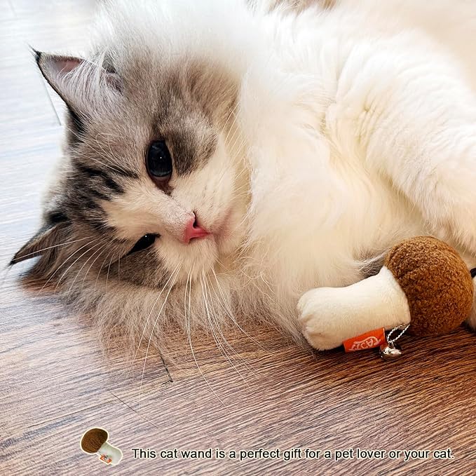 TTcat Cat Wand Toy for Indoor Cats, Wood Cat Stick Toy - Image 6