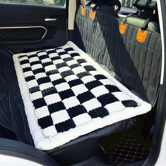 Backseat Pet Bed Mat, Truck Plaid Dog Bed by AEEISHOMEREFORM