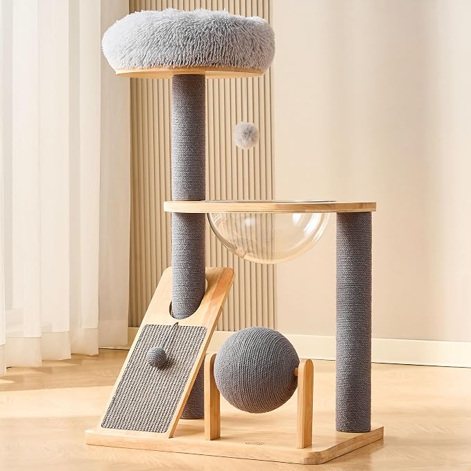 HITTITE Solid Wood Cat Tree Tower by HITTITE