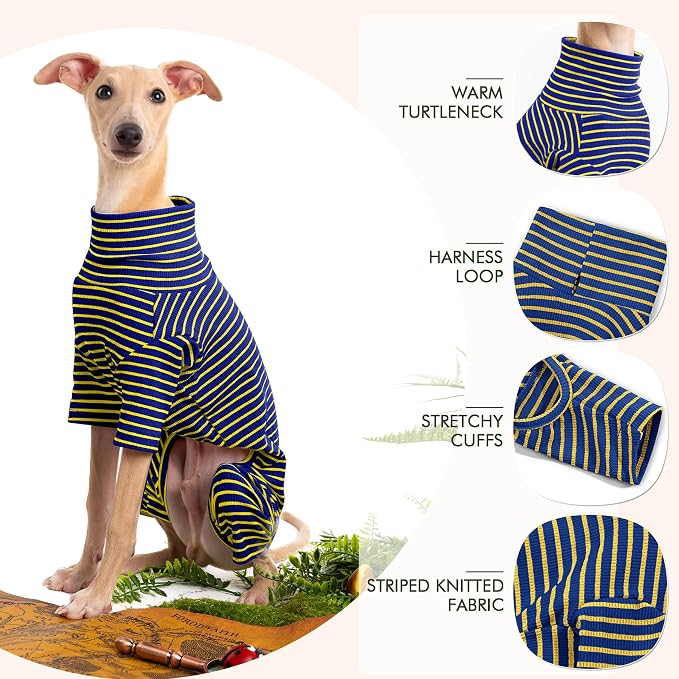 Dog Sweaters for Small Dogs Girls Boys, Striped Pet Sweaters for Fall Winter - Image 6
