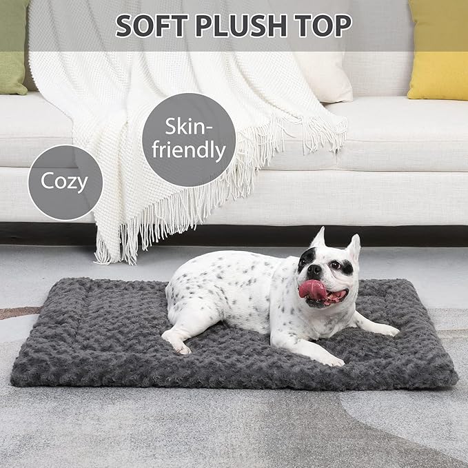Washable Dog Bed Mat Pet Crate Pad Soft Fluffy Pet Kennel Beds Dog Sleeping - Image 2
