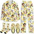 Artsadd Custom Pajamas for Women Men Family, Personalized Face Pjs Pajama Pants by Artsadd