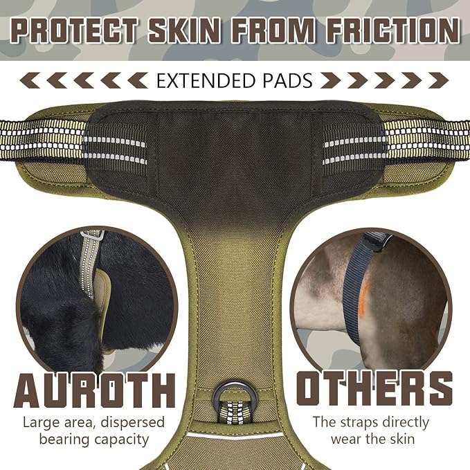AUROTH Tactical Dog Harness for Small Medium Dogs No Pull Adjustable Pet - Image 7