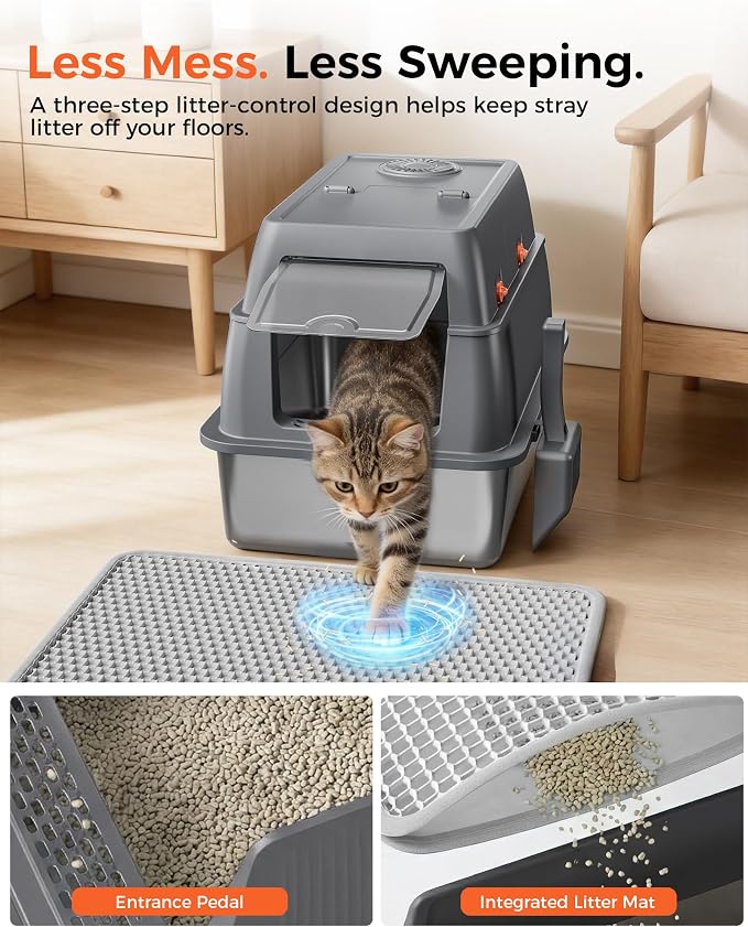 GTPLAYER Player XXL Stainless Steel Cat Litter Box - Image 3