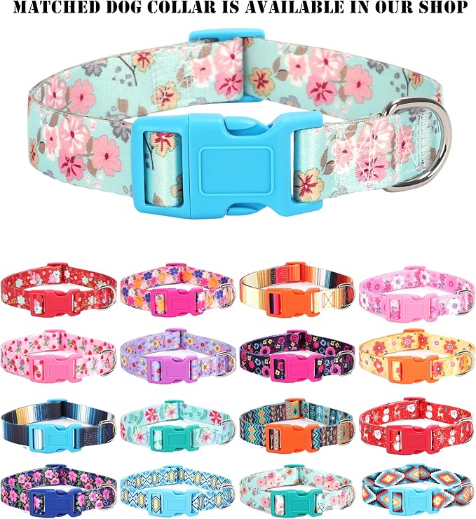 Moonpet Step in Dog Harness Leash Set- All Weather Reflective No-Pull Floral - Image 5