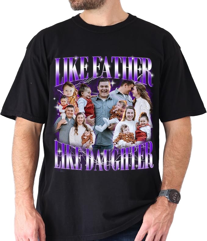 Custom Dad Shirt Personalized Picture T-Shirt - Image 2