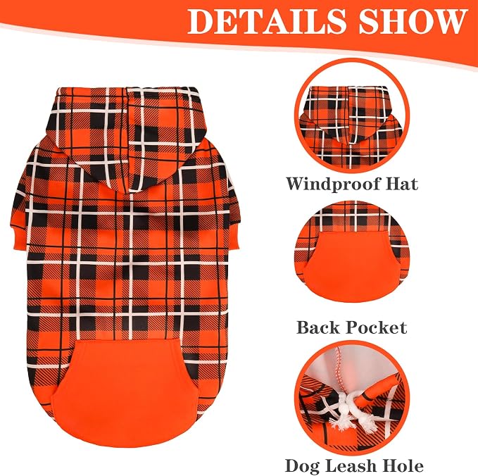 EXPAWLORER Plaid Dog Hoodie - Image 3