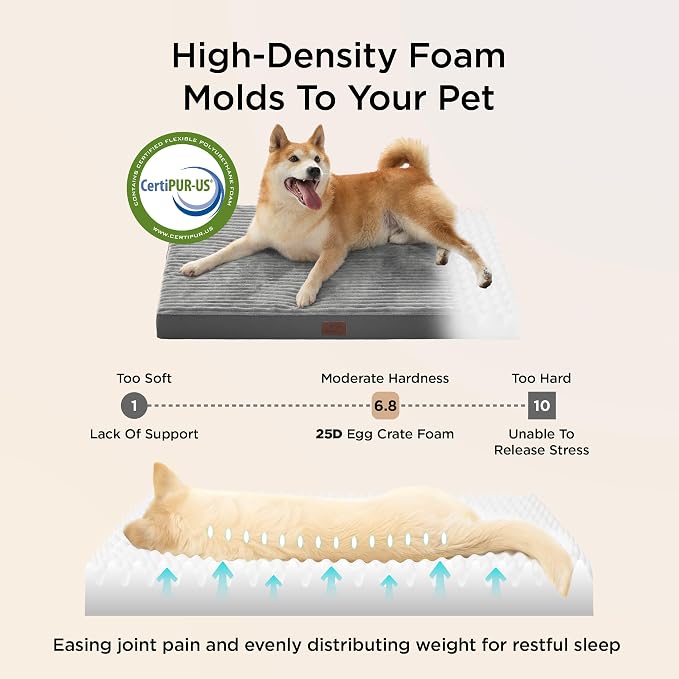 Bedsure ComfyFleece Dog Beds Large Sized Dog- Orthopedic Pet Beds - Image 3