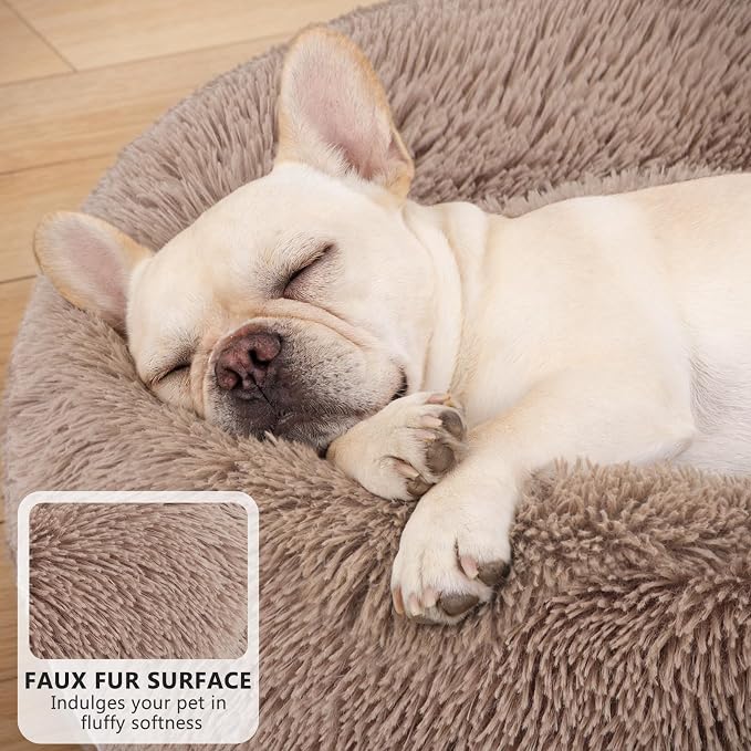 MIXJOY Calming Cat Beds for Indoor Cats, Fluffy Small Cat Cuddler, Anti-Anxiety - Image 2