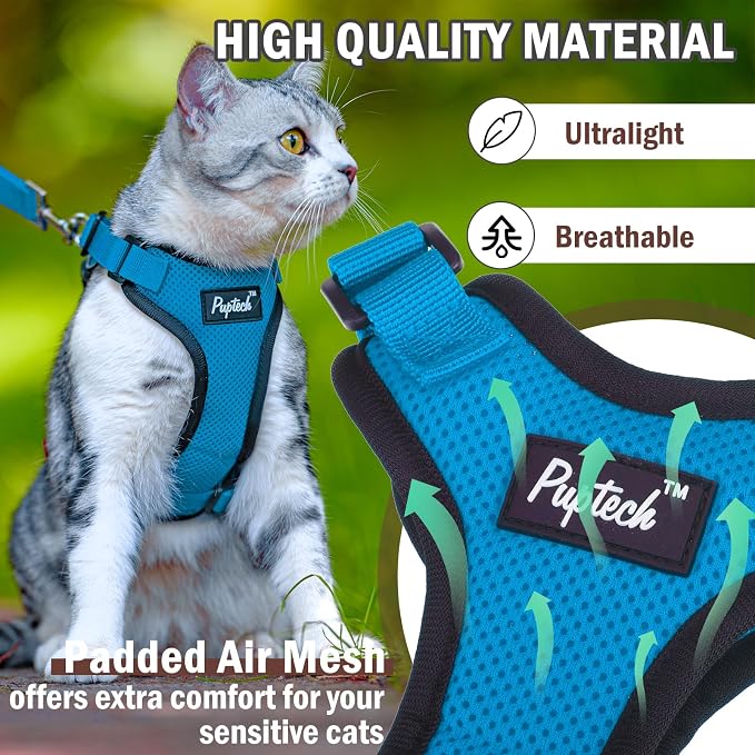 PUPTECK Cat Harness and Leash Set Escape Proof - Image 2