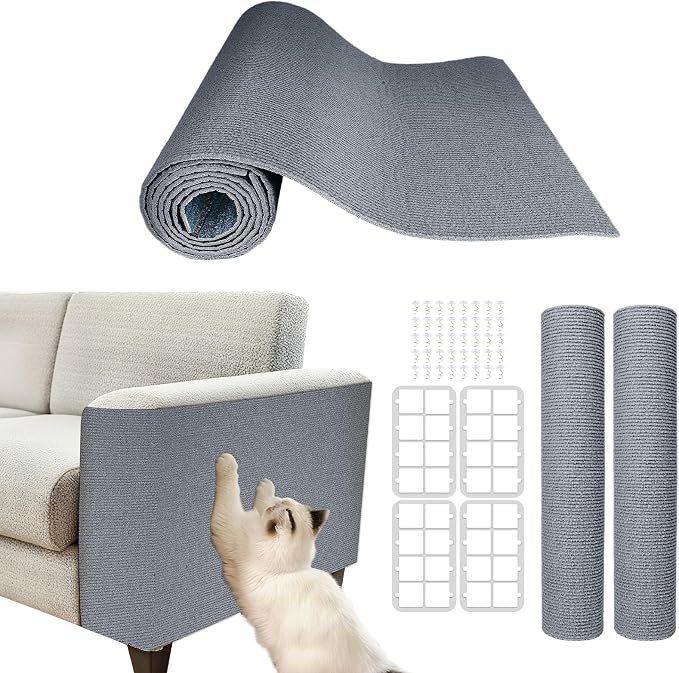 2 Pcs 39.4"X15.8" Adhesive Cat Scratch Mat, Self Adhesive Furniture Protector by Unknown