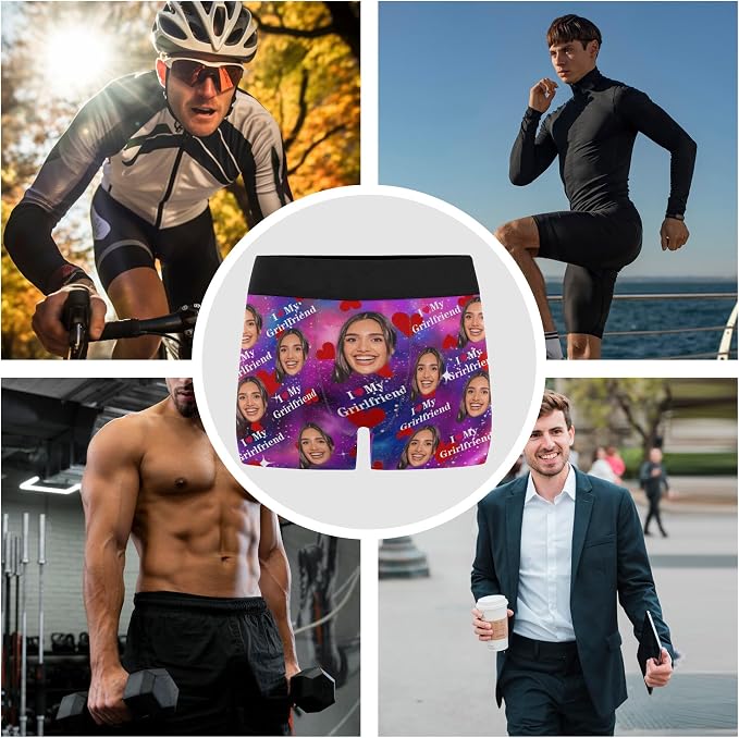 M YESCUSTOM Custom Faces Funny Short Briefs Gift - Image 6