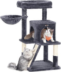 Feandrea Cat Tree, 37.8-Inch Cat Tower, Scratching Posts and Ramp, 2-Door Cave by FeandreabySONGMICSHOME