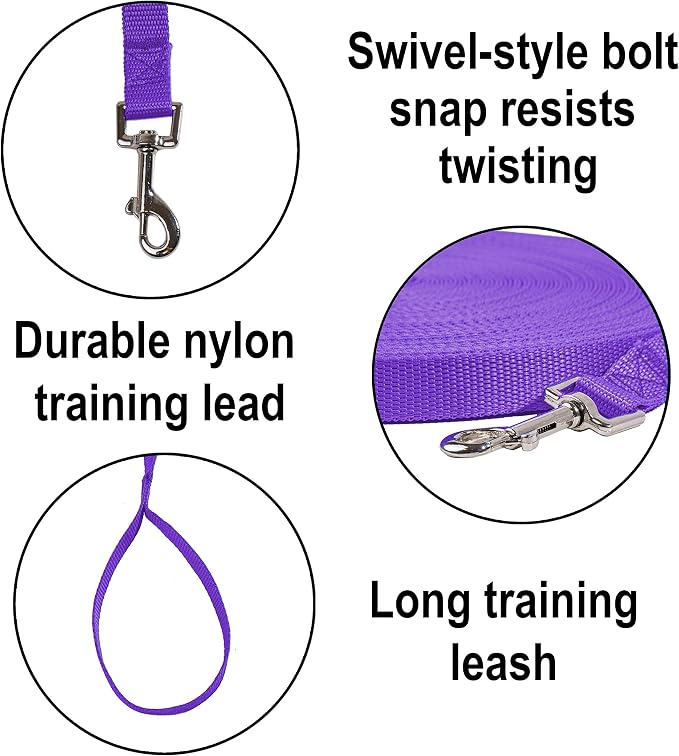 Hi Kiss Dog/Puppy Obedience Recall Training Agility Lead - 15ft 20ft 30ft 50ft - Image 3