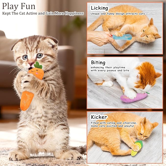 Catnip Cat Toys, 5 Pack, Plush Cat Nip Toys - Image 5