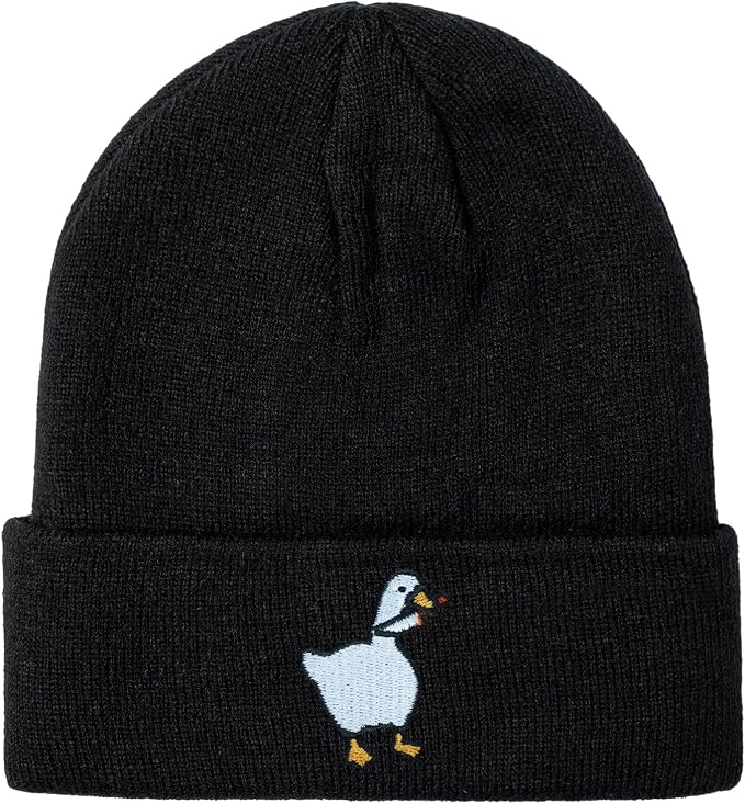 Funny Beanies Warm Knit Hats Fall Winter Black Hip Pop Knit Hat Cap by PBGTYWD