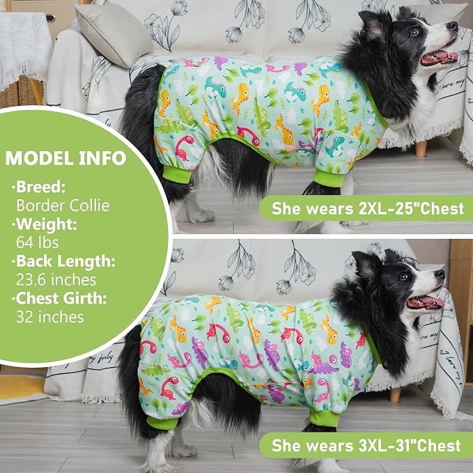 KYEESE Dog Pajamas Stretchy Pet Jammies Onesie Large Dog Pajamas - Image 4