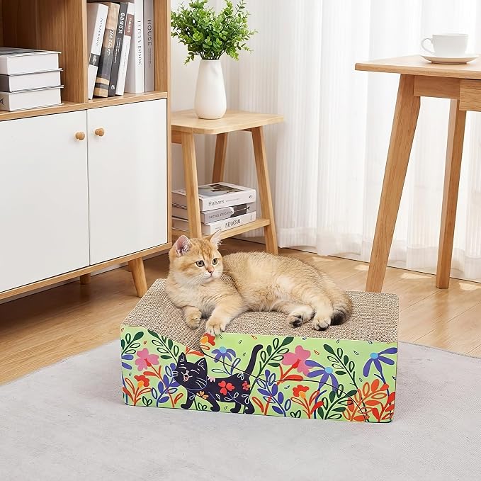 WUWEOT 2 in 1 Cat Scratching Board, Removable Cardboard Scratching Pad - Image 8