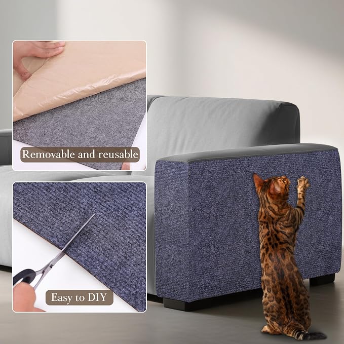 15.7'' x 23.6'' Cat Scratch Furniture Protector Cat Wall Scratcher Mat - Image 5