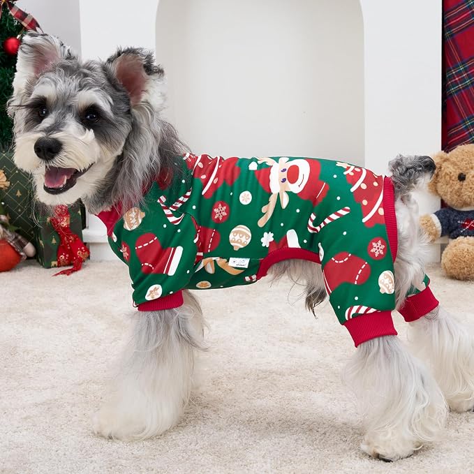 XPUDAC 4 Pack Christmas Dog Pajamas Comfy Dog Clothes - Image 3