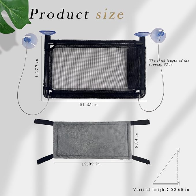2 Pack Cat Hammock for Window Wall - Image 2