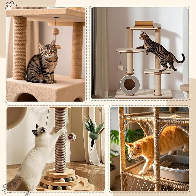 Sisal Rope for Cat Scratcher 1/4" 50 Ft Cat Tree Twine for Repairing Cat - Image 5