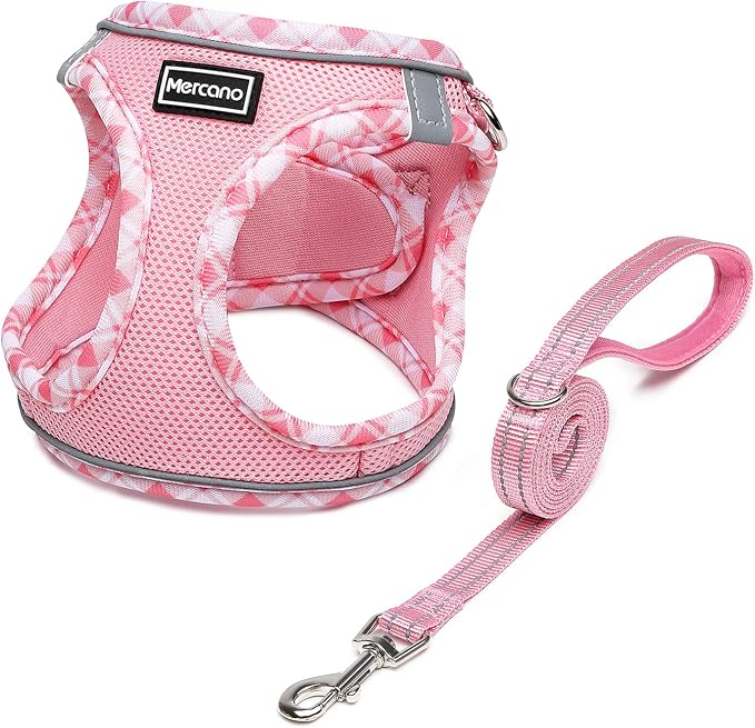 Mercano Soft Mesh Dog Harness and Leash Set, No-Chock Step-in Reflective by Unknown