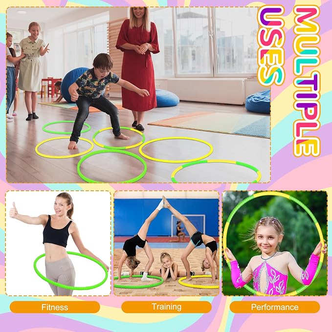 6 Pcs Exercise Hoop Detachable Fitness Rings Adjustable Plastic Toy Fitness - Image 5