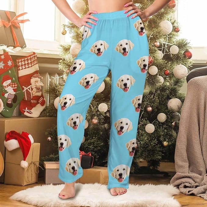 Custom Pajama Pants Women Personalized Face Pajamas Bottom Couple Pajama Pants - Image 3
