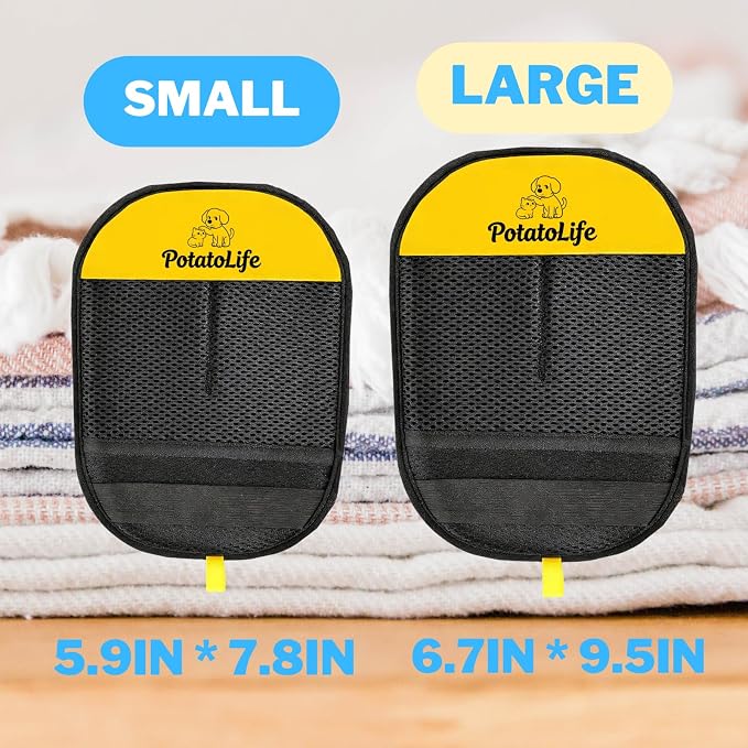 PotatoLife Pet Hair Removal Glove Upgraded Reusable Electrostatic Washable Fur - Image 2
