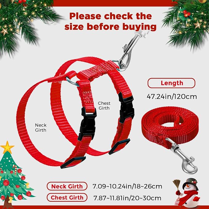 Outus 5 Pieces Adjustable Rabbit Harness and Leash Set Escape Proof Bunny - Image 3