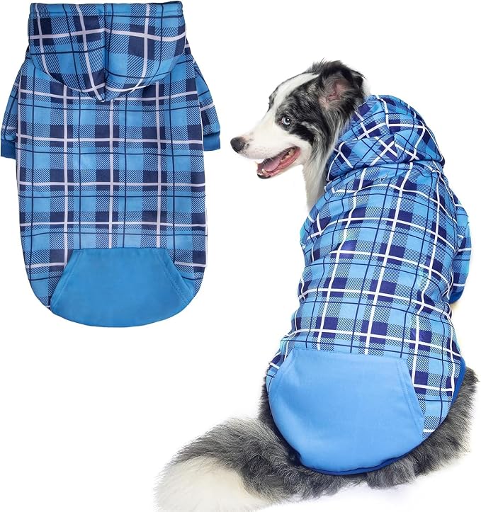 EXPAWLORER Plaid Dog Hoodie by EXPAWLORER