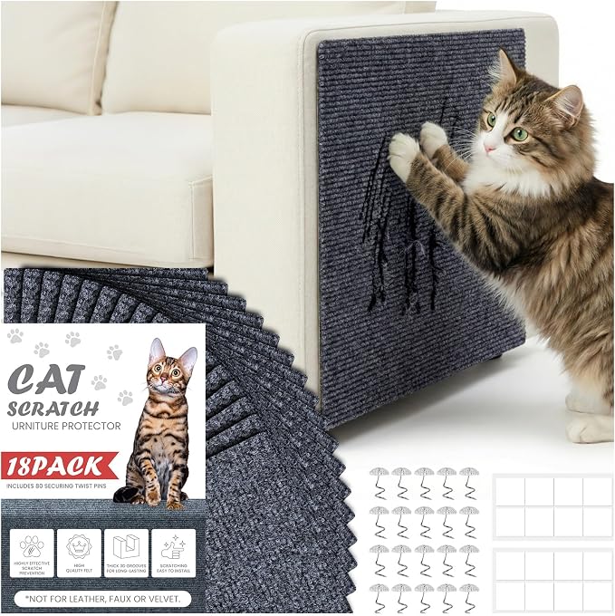 18 PCS Large Cat Scratch Furniture Protector, Couch Protector from Cat Claws by Unknown