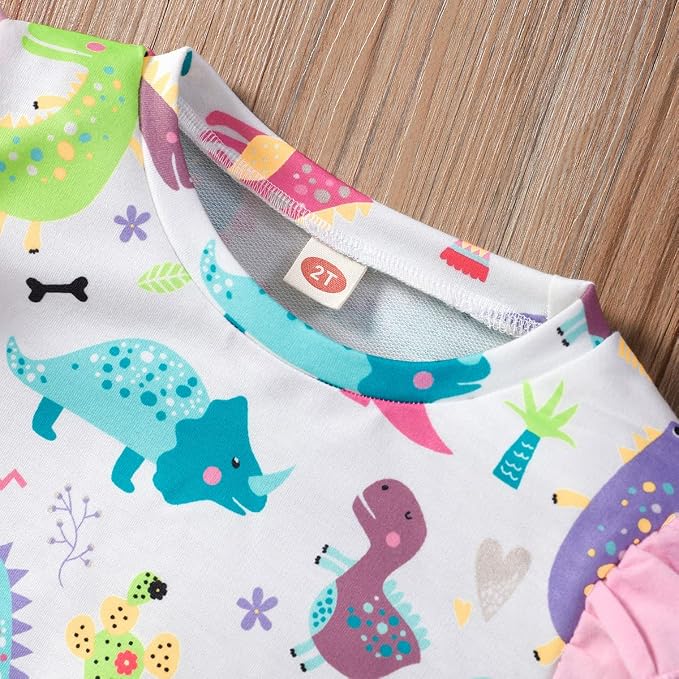 RETSUGO Toddler Baby Girls Sweatshirts Casual Pullover Crewneck Winter Long - Image 4