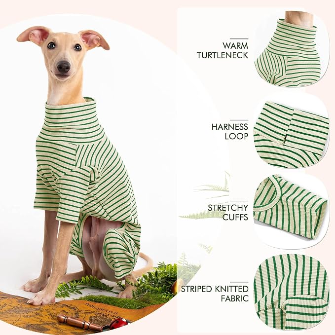 Dog Sweaters for Small Dogs Girls Boys, Striped Pet Sweaters for Fall Winter - Image 6