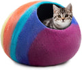 Woolygon Premium Felt Cat Cave Bed – Wool Kitty Beds Handcrafted Kitten Caves by Woolygon